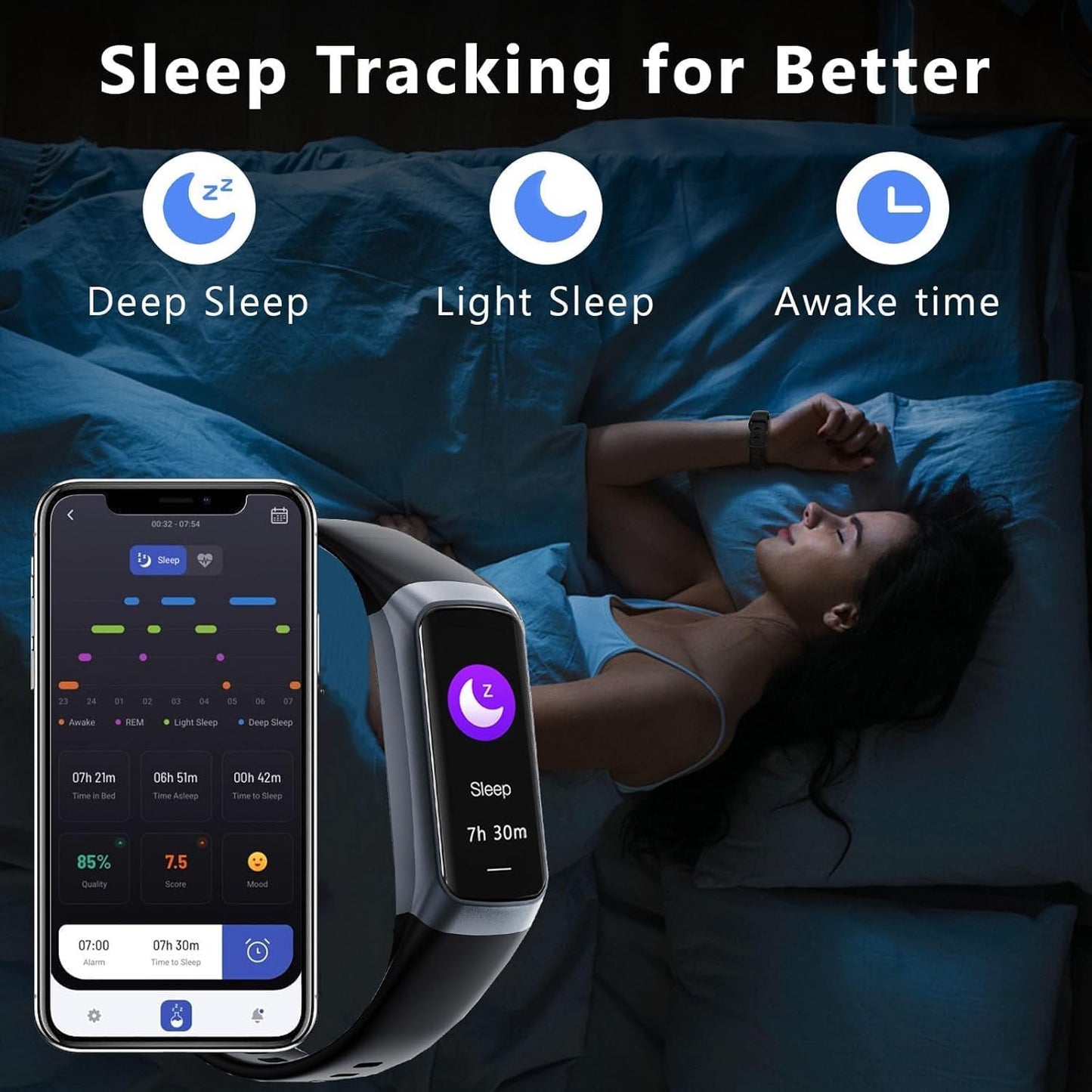 Waterproof Smart Watch,1.10'' Touch Screen, Step Counter Health Activity Tracker -  BigGreenBear.com cell phone 39.99 USD Big Green Bear