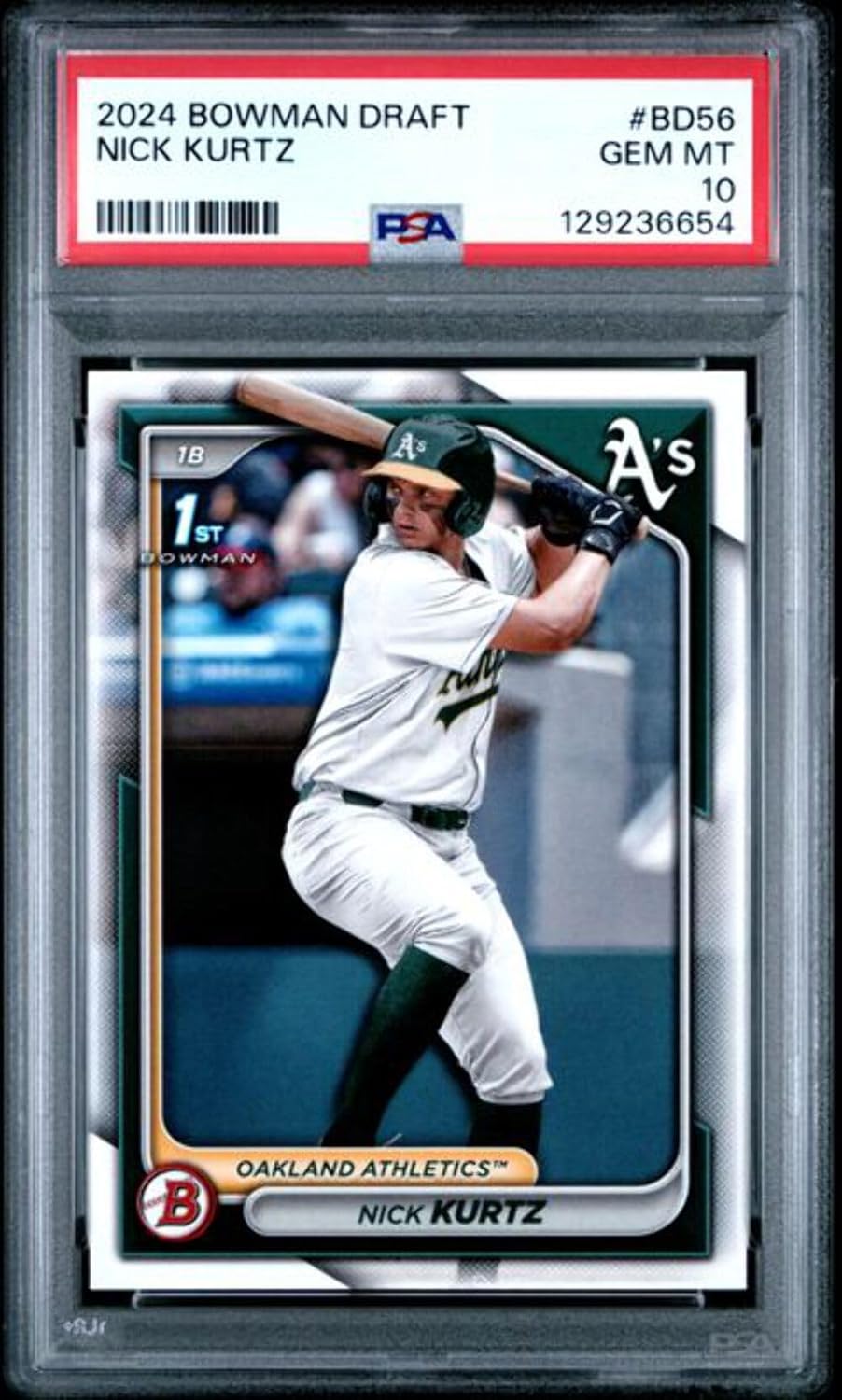 Nick Kurtz 2024 1st Bowman Draft #BD56 Rookie RC PSA 10 -  BigGreenBear.com Baseball cards 129.00 USD Big Green Bear