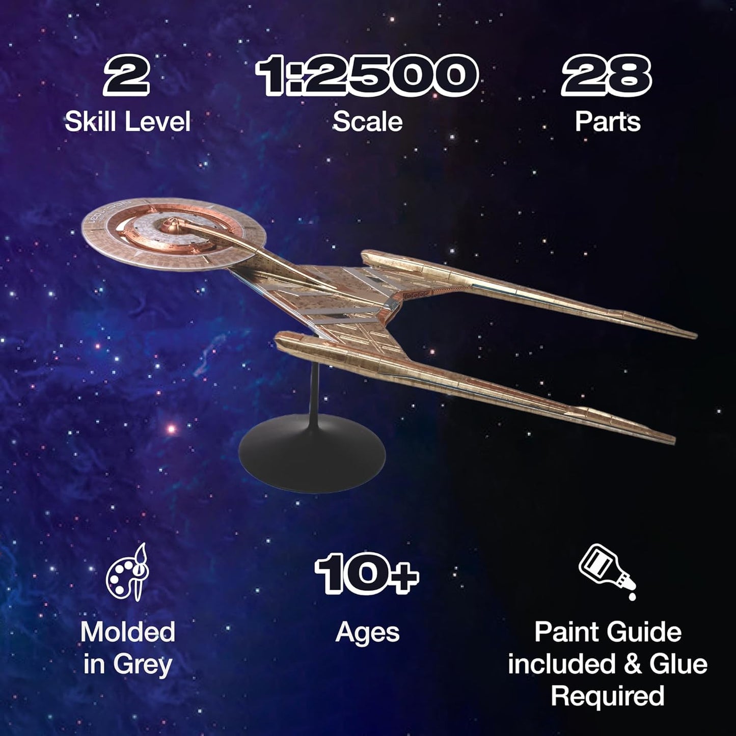 Polar Lights Star Trek U.S.S. Discovery NCC-1031 1:2500 Scale Plastic Model Kit (POL961M)