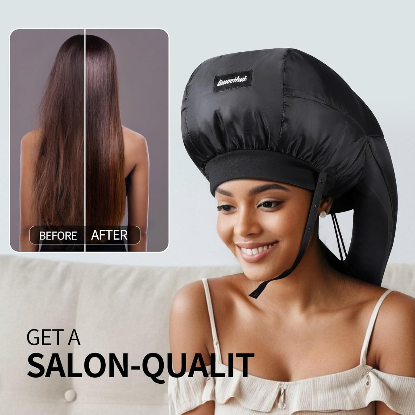 Large Bonnet Hooded Dryer Diffuser Attachment, Ideal Hair Diffuser for Curly Hair -  BigGreenBear.com Beauty Products 9.99 USD Big Green Bear