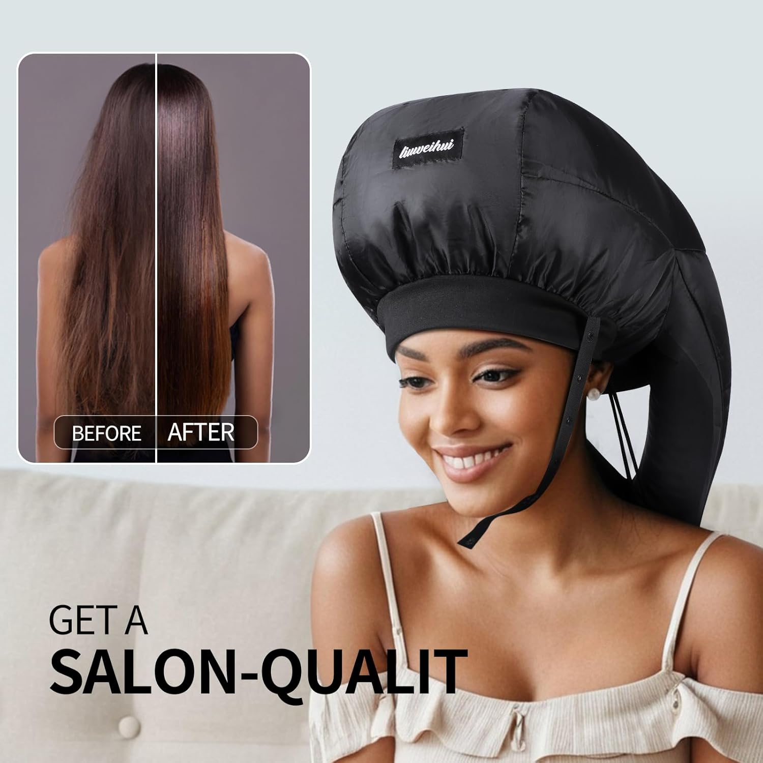 Large Bonnet Hooded Dryer Diffuser Attachment, Ideal Hair Diffuser for Curly Hair -  BigGreenBear.com Beauty Products 9.99 USD Big Green Bear