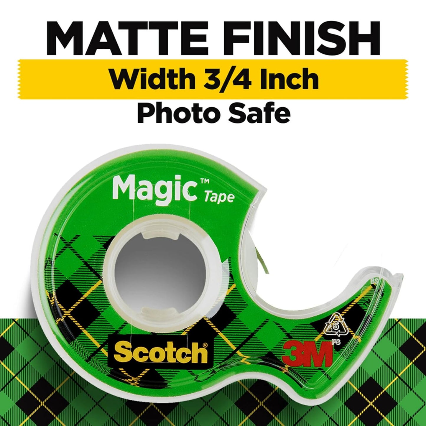 Scotch Magic Tape, Invisible, 3 Rolls with Dispensers
