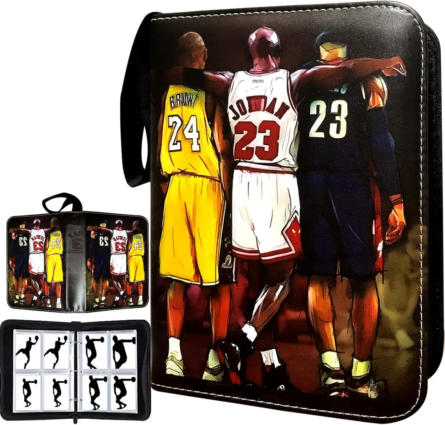 Basketball Card Binder, 4 Pocket with 50 Removable Sleeves Fits 400 Sport Card