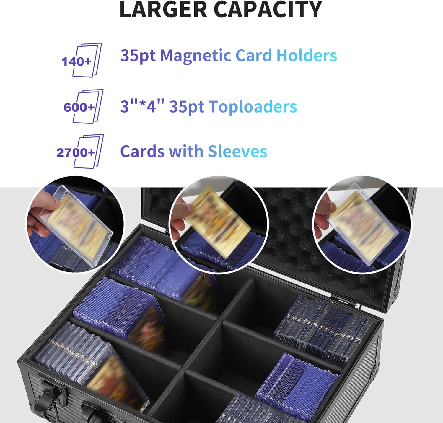 Top Loader Card Storage Hard Case, Sports Card Storage Boxes for Trading Cards (Holds 600+) -  BigGreenBear.com Baseball cards 49.99 USD Big Green Bear