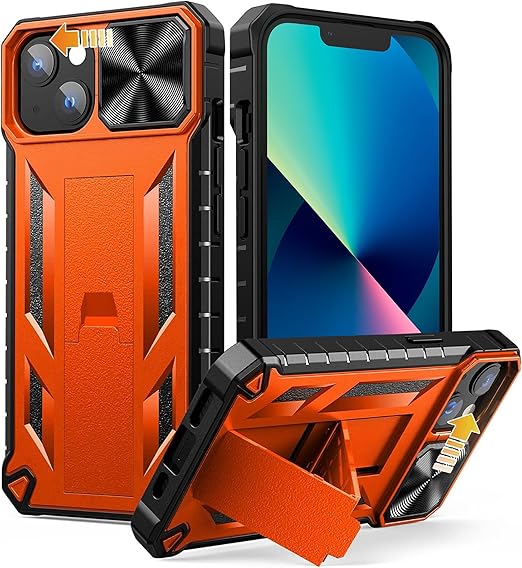 iPhone 16e Case 2025: iPhone 13 iPhone14 Cover with Kickstand | Shockproof Military Grade