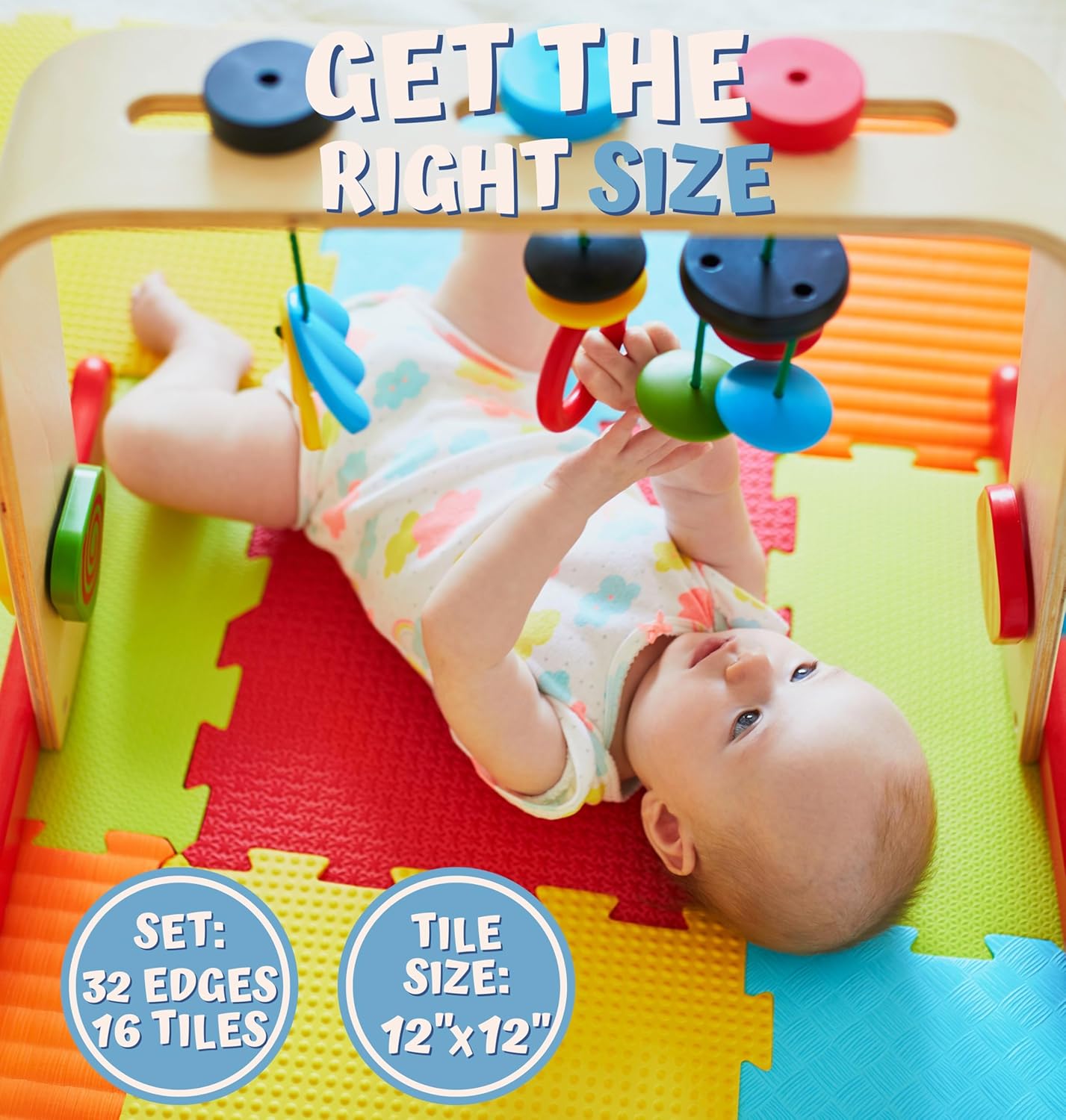 Foam Puzzle Floor Mat for Kids 12x12-16 Interlocking