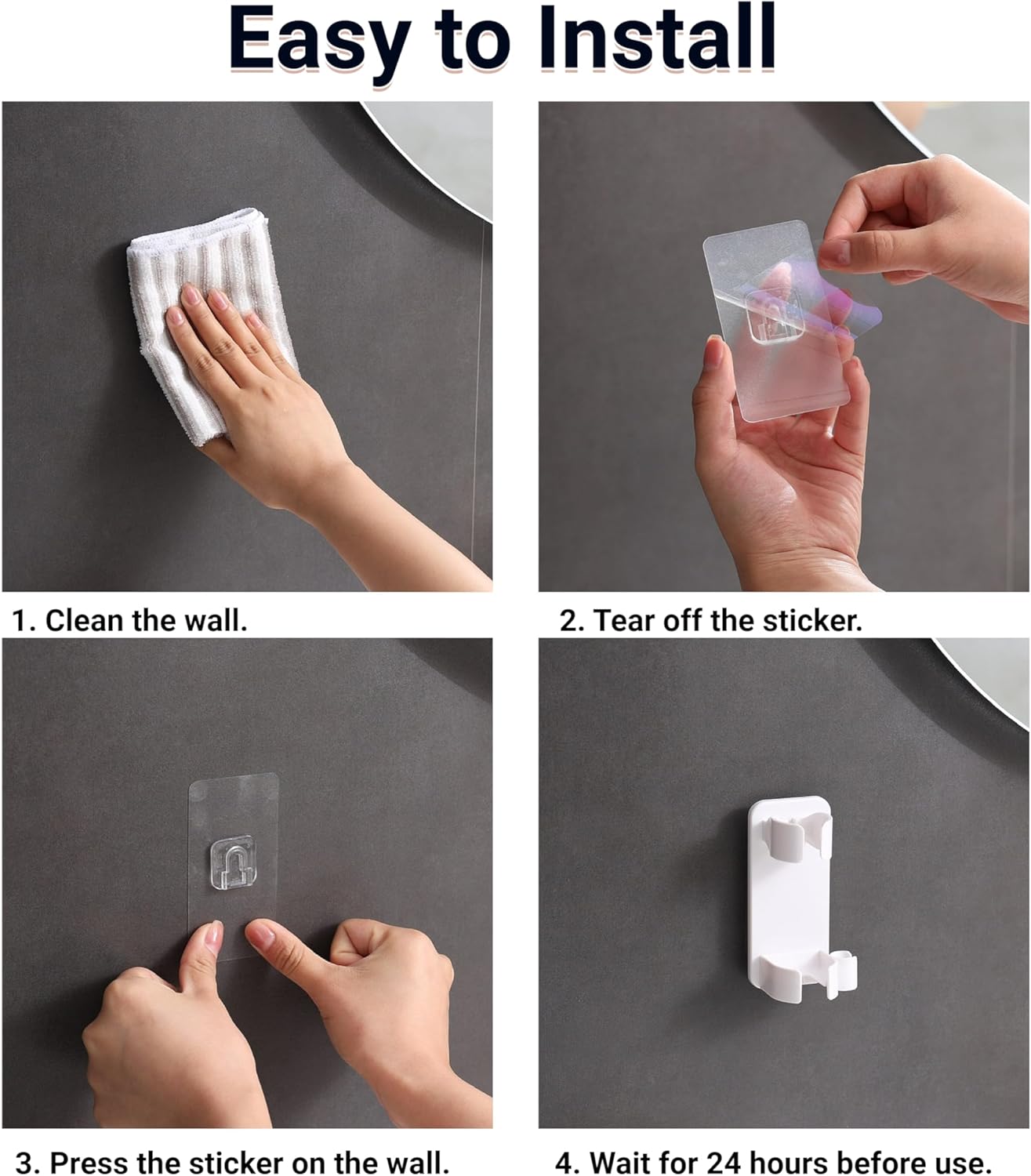 Wall-Mounted Hair Tool Organizer - Curling Iron, Straightener, and Dryer Holder -  BigGreenBear.com Beauty Products 9.99 USD Big Green Bear