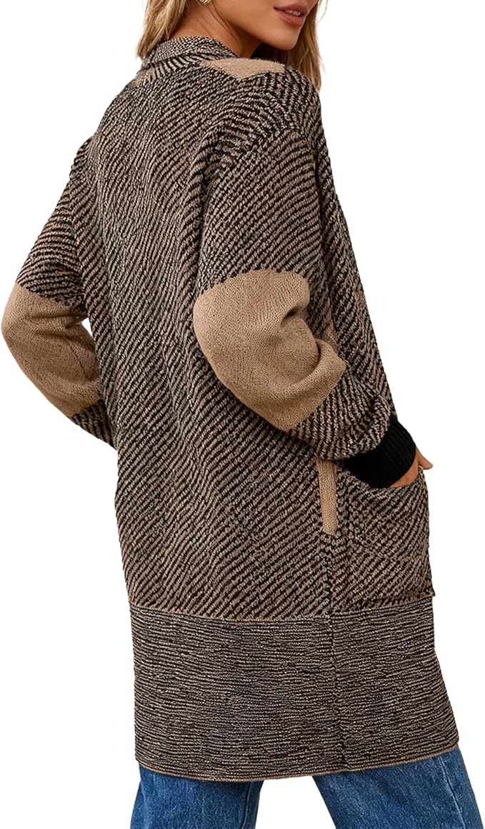 Women's Cardigan Chunky Open Front Sweater Long Knit -  BigGreenBear.com clothing 49.99 USD Big Green Bear