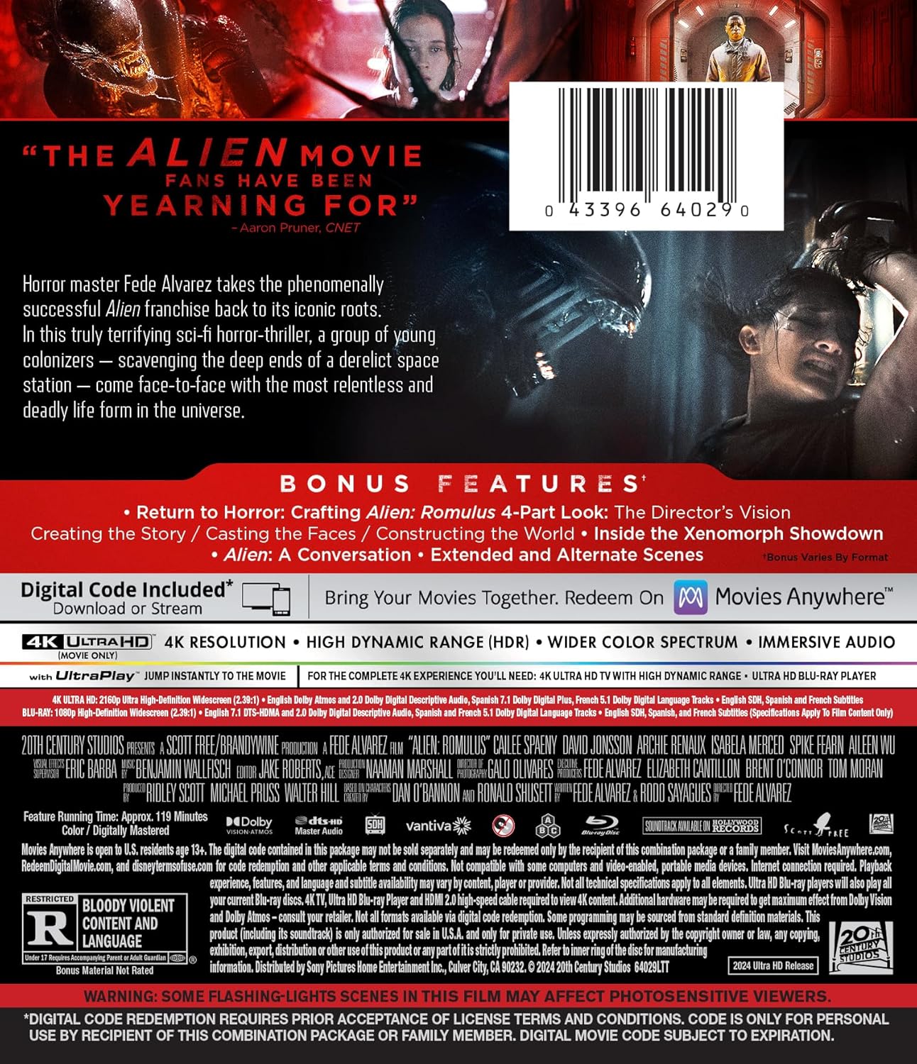 Alien: Romulus - 4K + Blu-ray + Digital [4K UHD]