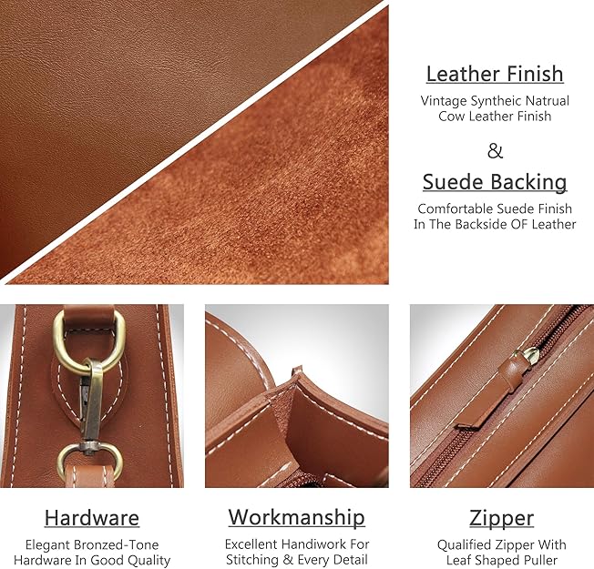 Crossbody Saddle Vegan Leather Bag Small Retro Satchel For Women -  BigGreenBear.com HANDBAGS 29.99 USD Big Green Bear