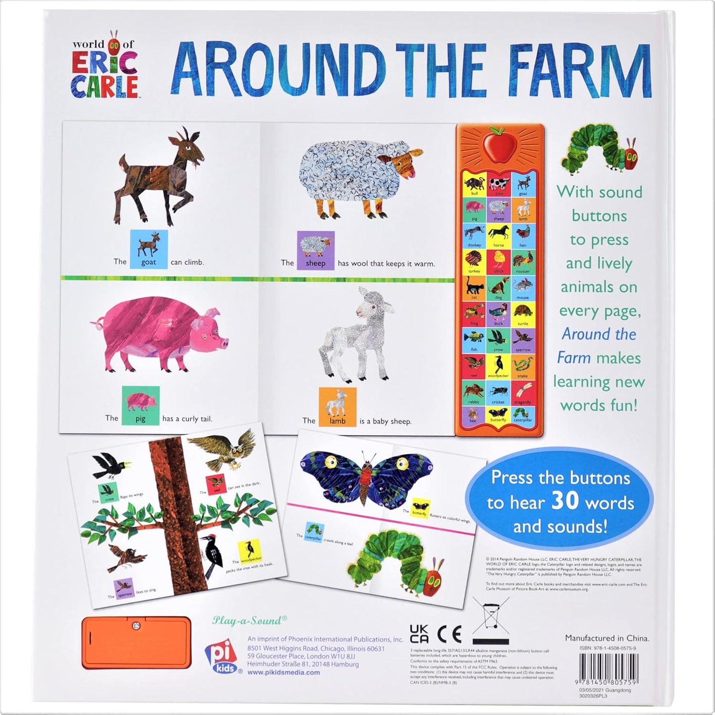 World of Eric Carle, Around the Farm 30-Button Animal Sound Book