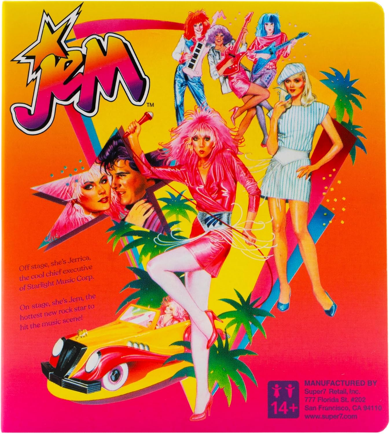 Super7 Jem and The Holograms Jem (Neon) - 3.75" Jem and The Holograms Action