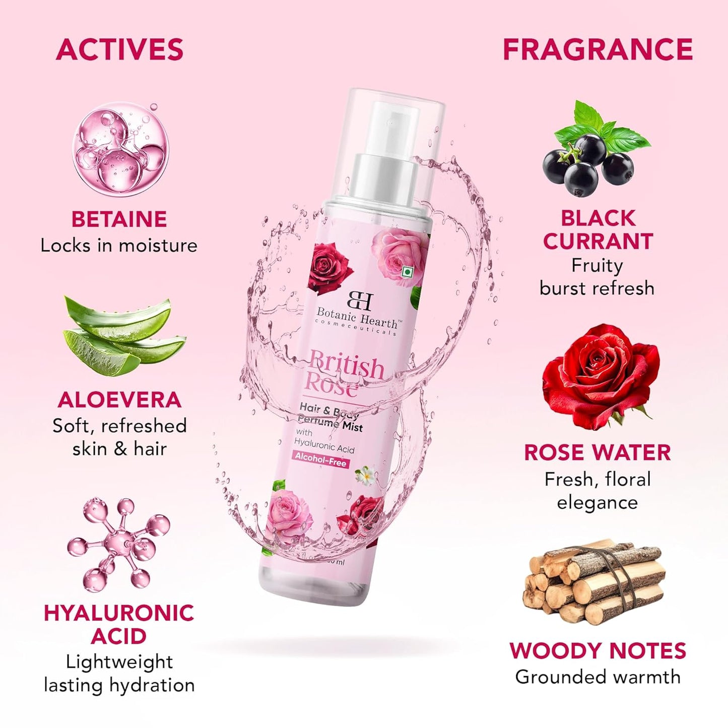British Rose Hair Perfume & Body Perfume Mist 3.4 fl oz -  BigGreenBear.com Beauty Products 12.99 USD Big Green Bear