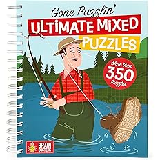 Gone Puzzlin' Mixed Puzzles Book for Adults: Including Word Searches, Crosswords, Sudoku, Mazes and More! -  BigGreenBear.com Book 9.99 USD Big Green Bear
