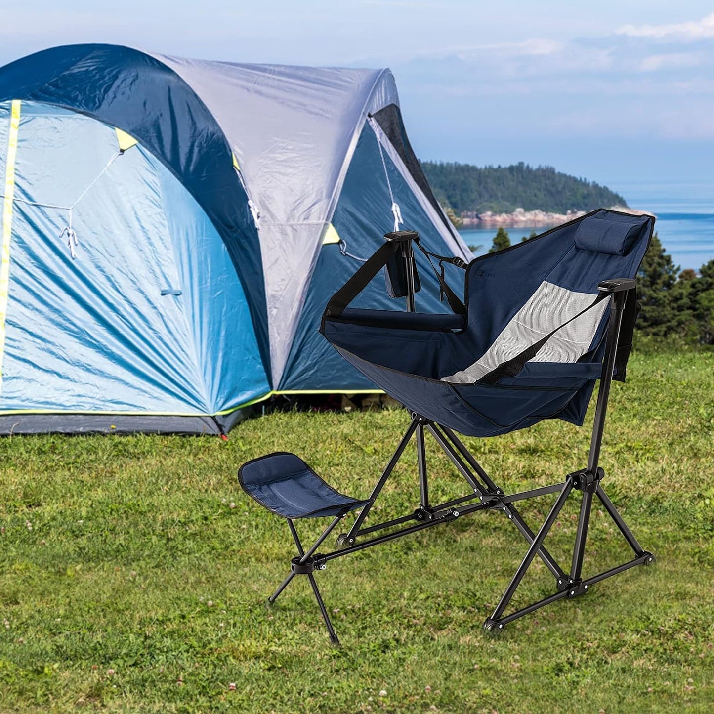 Portable Hammock Camping Chair with Footrest