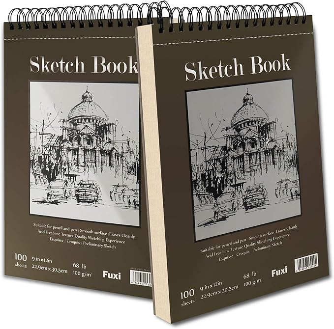 9 X 12 Inches Sketch Book, 1 Pack 100-Sheets