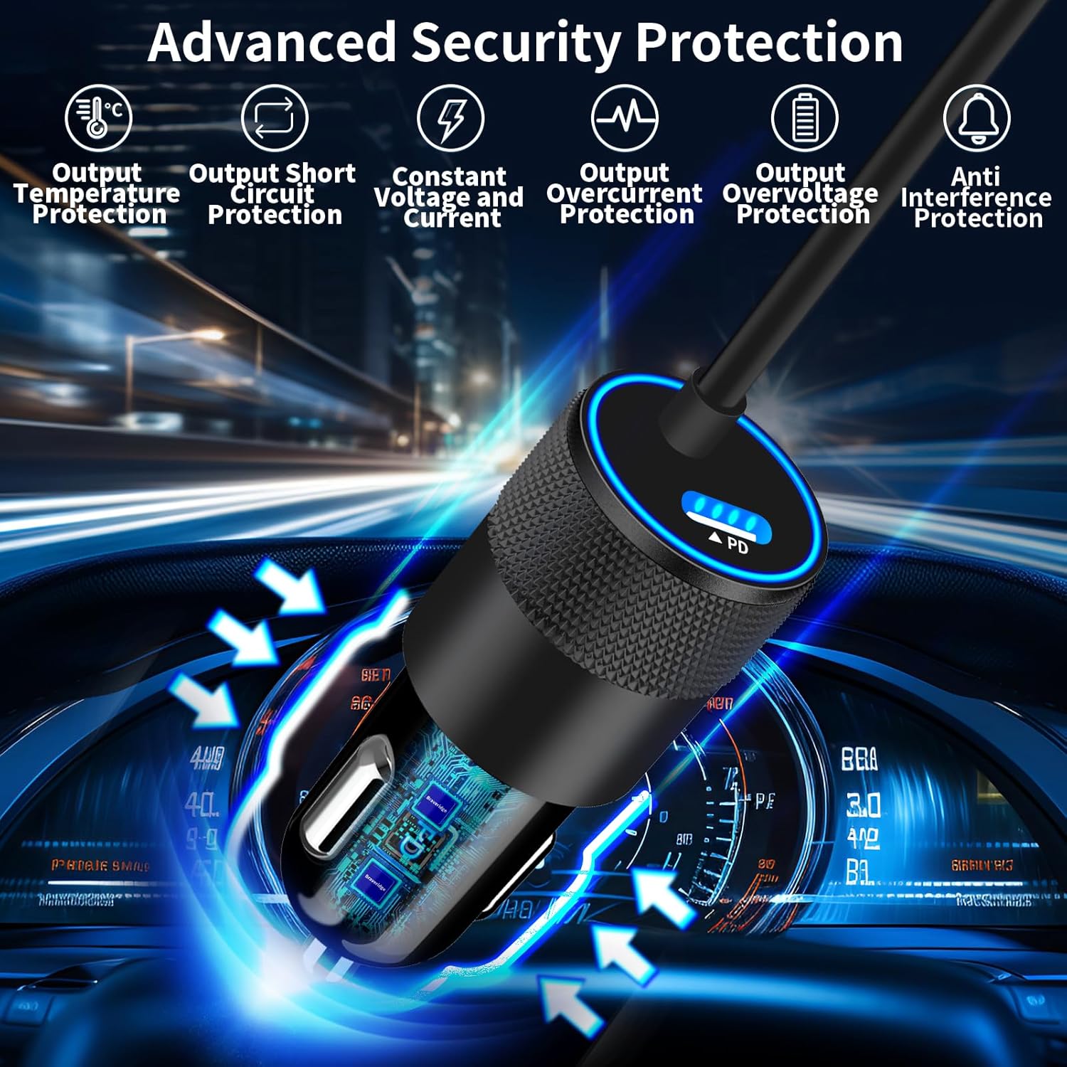 [Apple MFi Certified] Car Charger or iPhone 16/16 Pro/16 Plus/16 Pro Max/15/15 Pro/iPad -  BigGreenBear.com cell phone 7.99 USD Big Green Bear