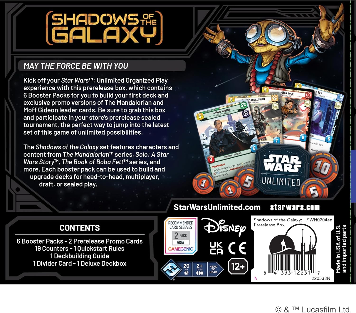 Fantasy Flight Games Star Wars: Unlimited TCG Shadows of The Galaxy Box