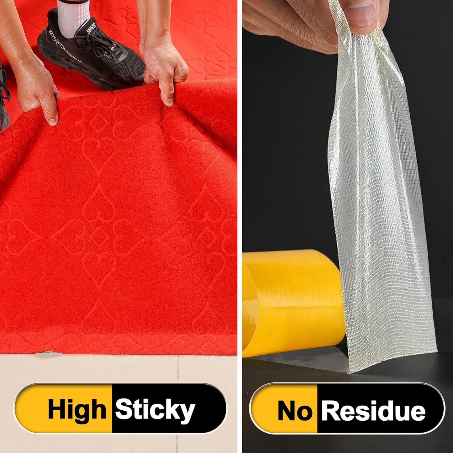 Heavy Duty Double Sided Mesh Tape -(1 Rolls, 3/4" x 66FT)