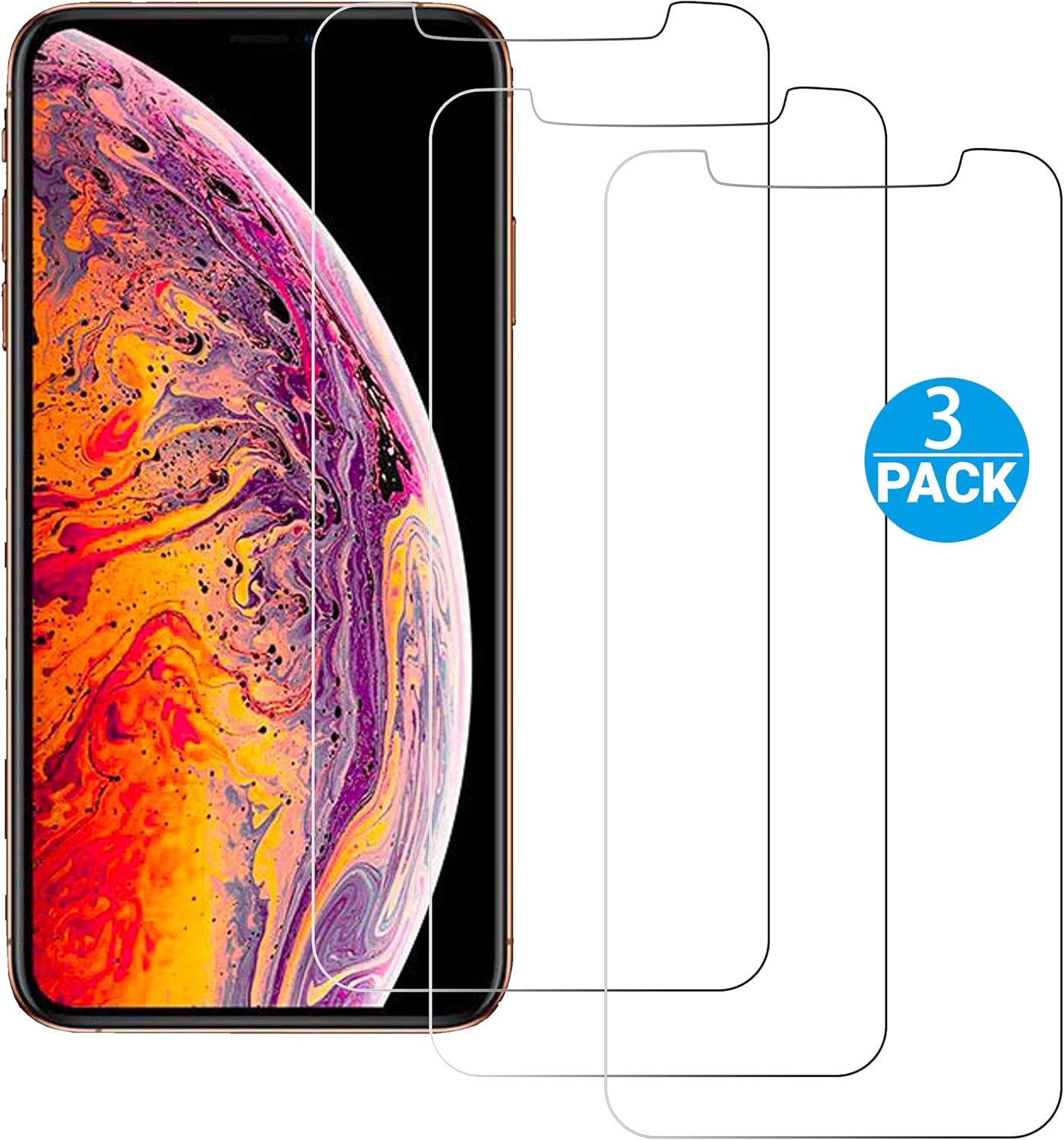3 Pack Apple iPhone 11 Pro/iPhone Xs/iPhone X Screen Protector -  BigGreenBear.com