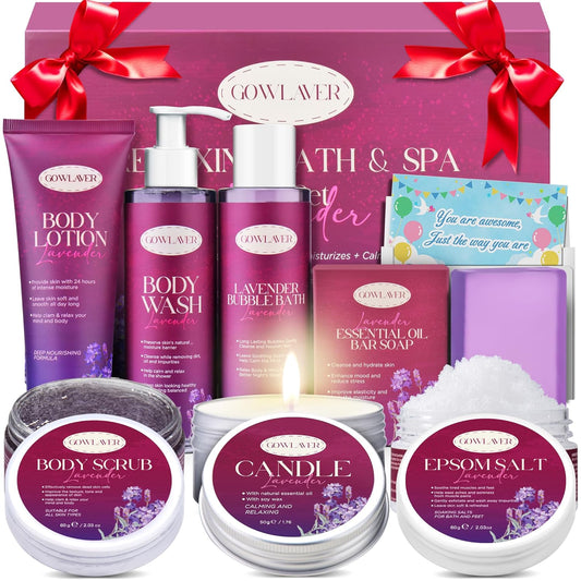 Spa Gifts for Women, Relaxing Bath Set & Stress Relief Body Wash Self Care Package