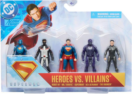 DC Comics, Superman Heroes Vs. Villains 5-Pack, 3-Inch Action Figure
