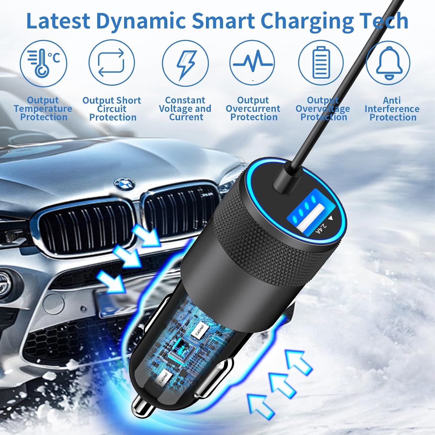 【MFi Certified】iPhone Fast Car Charger, for iPhone 14 13 12 11 Pro Max XS Mini XR X SE iPad -  BigGreenBear.com cell phone 8.99 USD Big Green Bear