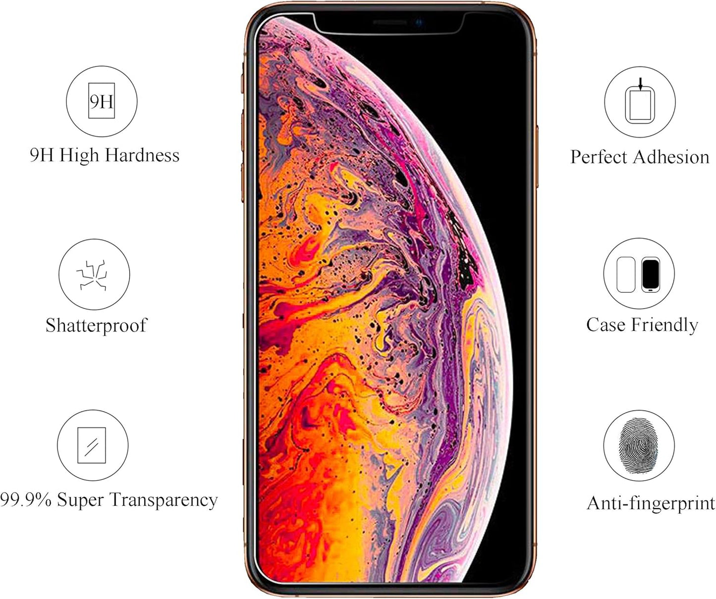 3 Pack Apple iPhone 11 Pro/iPhone Xs/iPhone X Screen Protector -  BigGreenBear.com