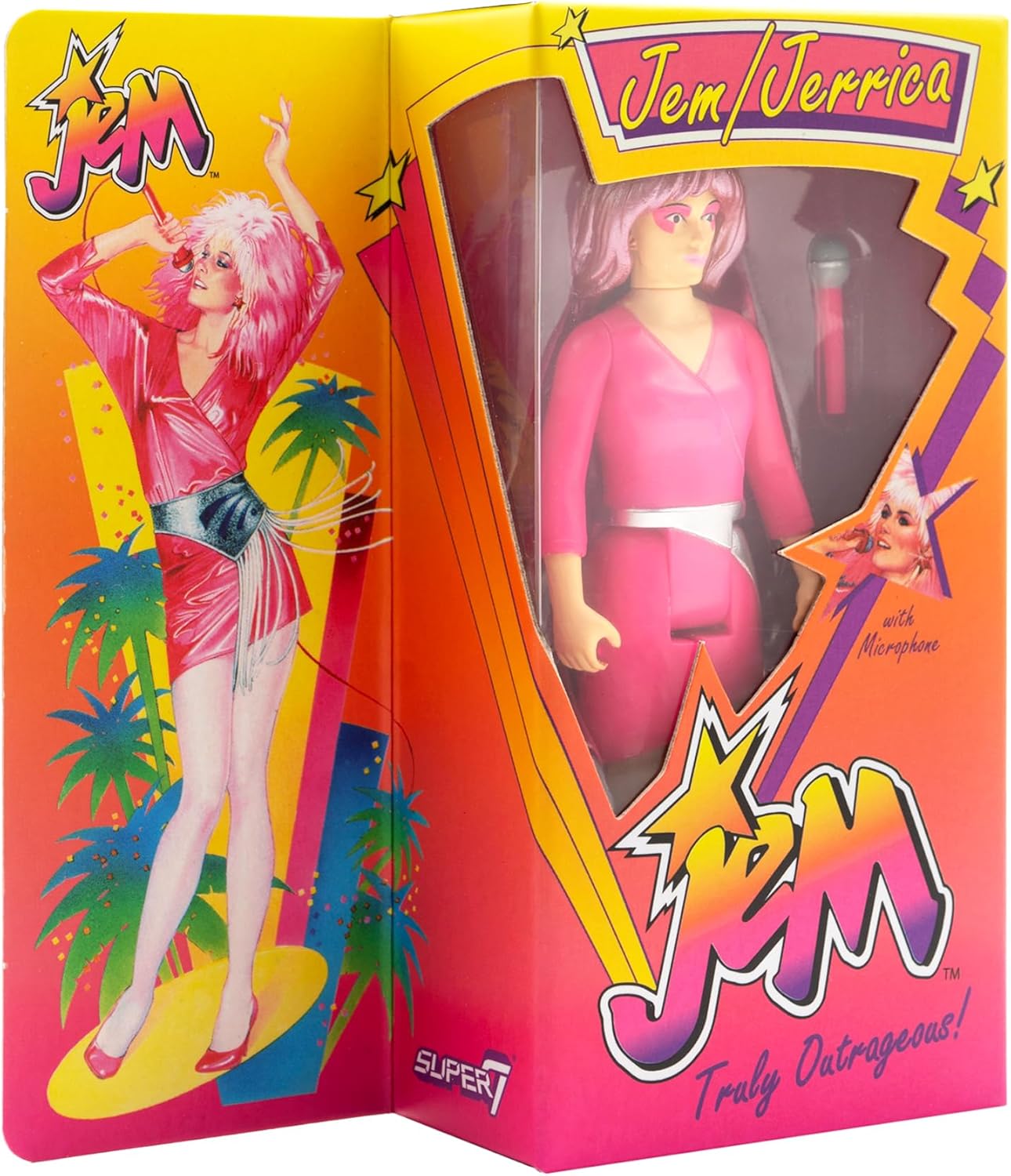 Super7 Jem and The Holograms Jem (Neon) - 3.75" Jem and The Holograms Action