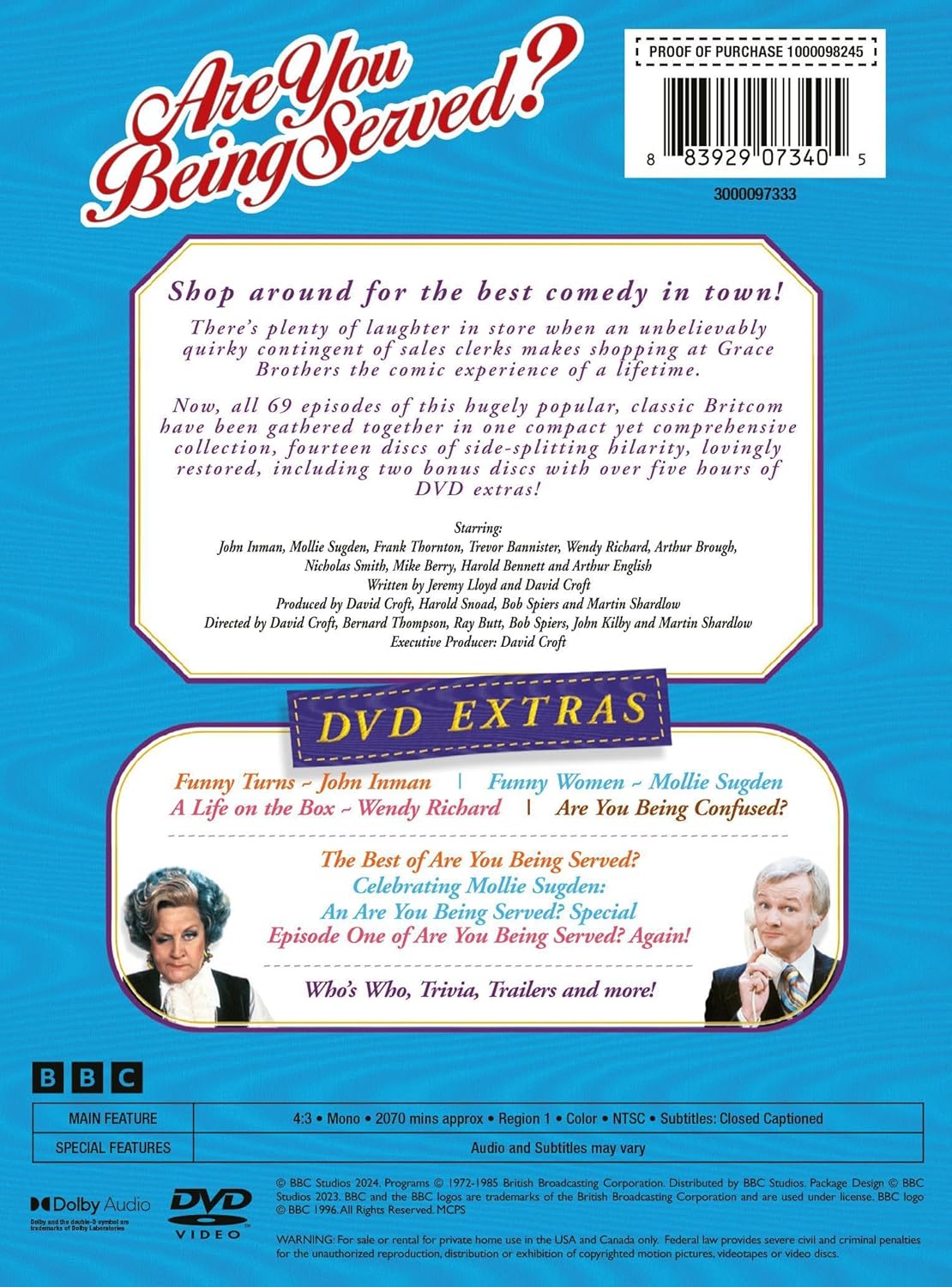Are You Being Served? The Complete Series (DVD 14-Disc Set) -  BigGreenBear.com tv shows 21.97 USD Big Green Bear