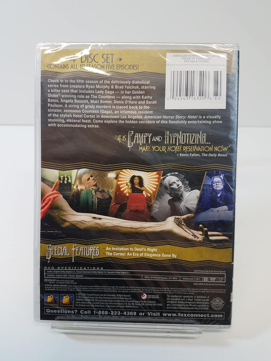 American Horror Story-Hotel: the Complete Fifth Season (DVD, 2015) -  BigGreenBear.com tv shows 13.99 USD Big Green Bear