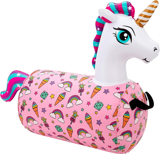 Hip Hopper Inflatable Hopping Animal Bouncer Unicorn, Ages 2 and Up