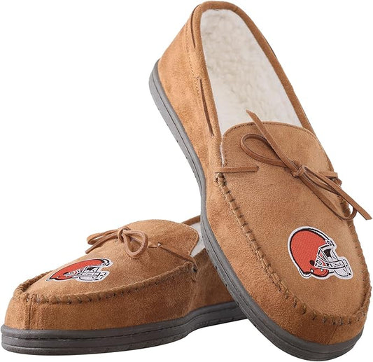 Men's NFL Logo Moccasin Slippers, Team Color, 11-12 -  BigGreenBear.com shoes 46.00 USD Big Green Bear