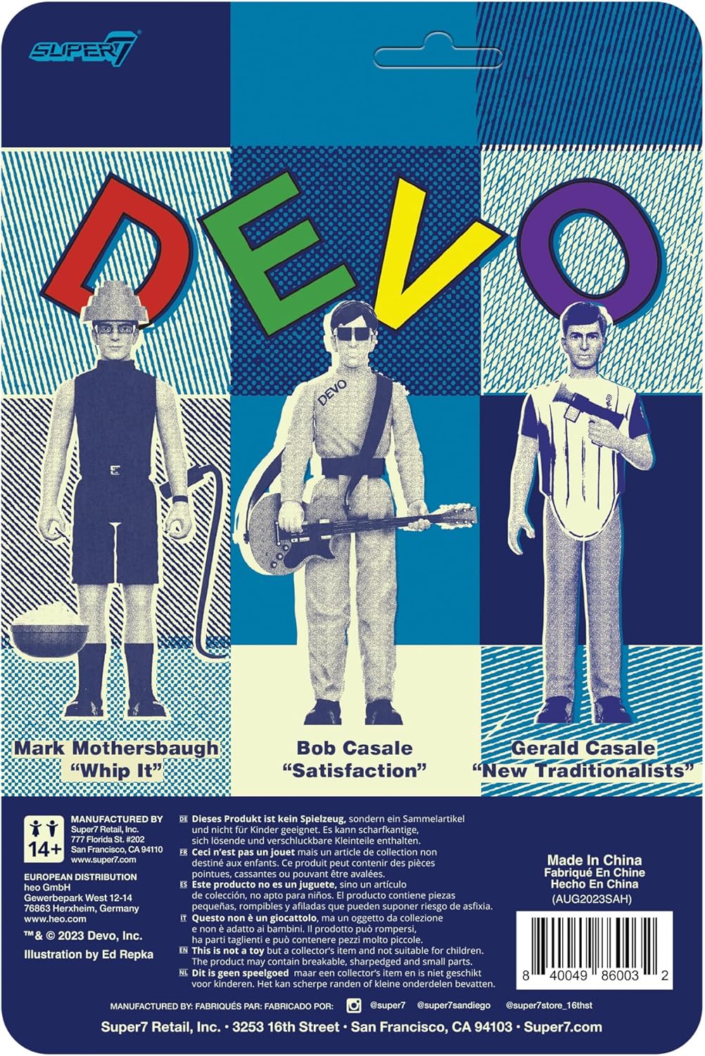 Super7 Devo Gerald Casale (New Traditionalists) - 3.75" Devo Action Figure with Accessories