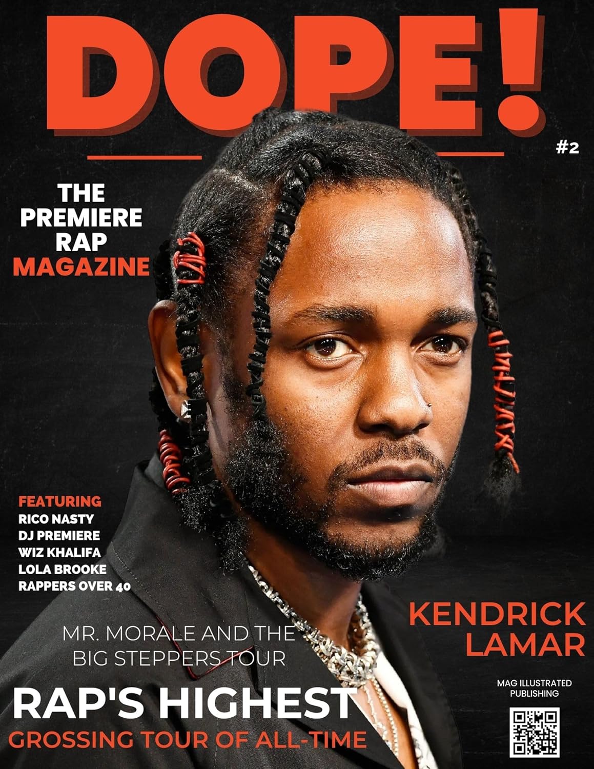 DOPE! Da Magazine #2 Kendrick Lamar Hip Hop Magazine -  BigGreenBear.com Magazine 24.55 USD Big Green Bear