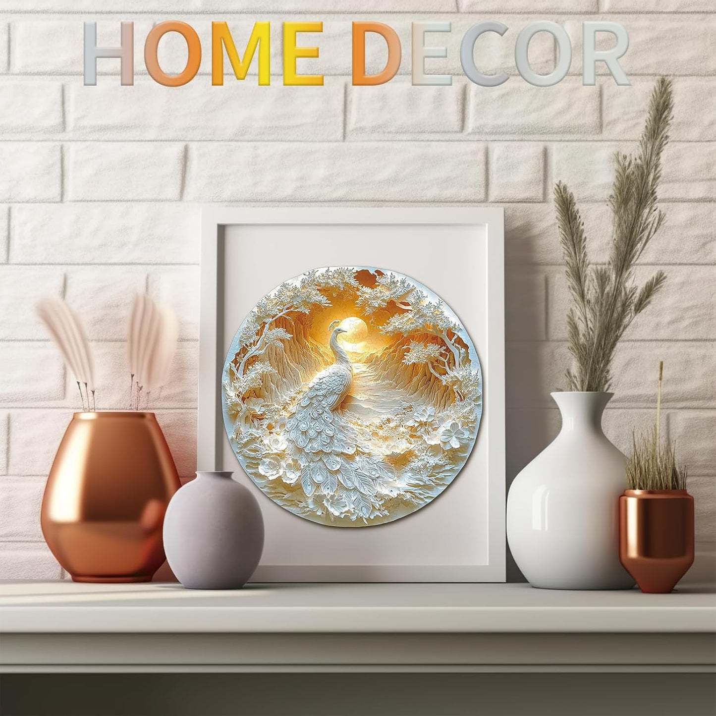 Wooden Puzzles for Adults, 3D Visual Effect Beautiful Peacock