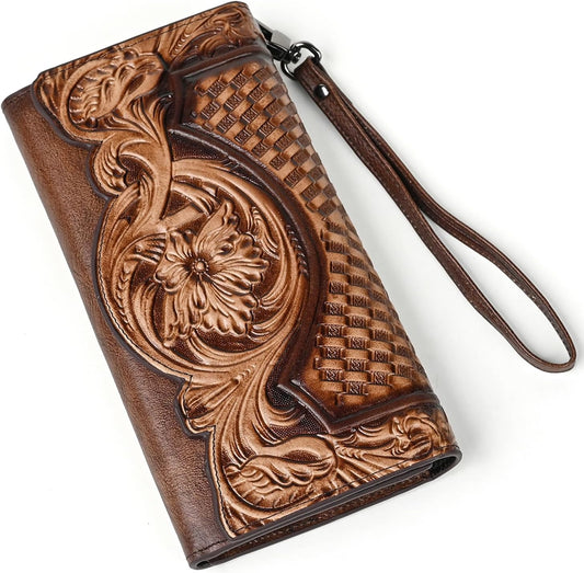 Women's Long Wallet Large Capacity Genuine Leather Clutch Card Holder -  BigGreenBear.com clothing 39.00 USD Big Green Bear