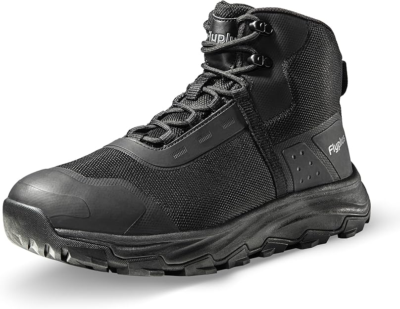 Ankle-high combat boots with lightweight oxford fabric and high-strength mesh