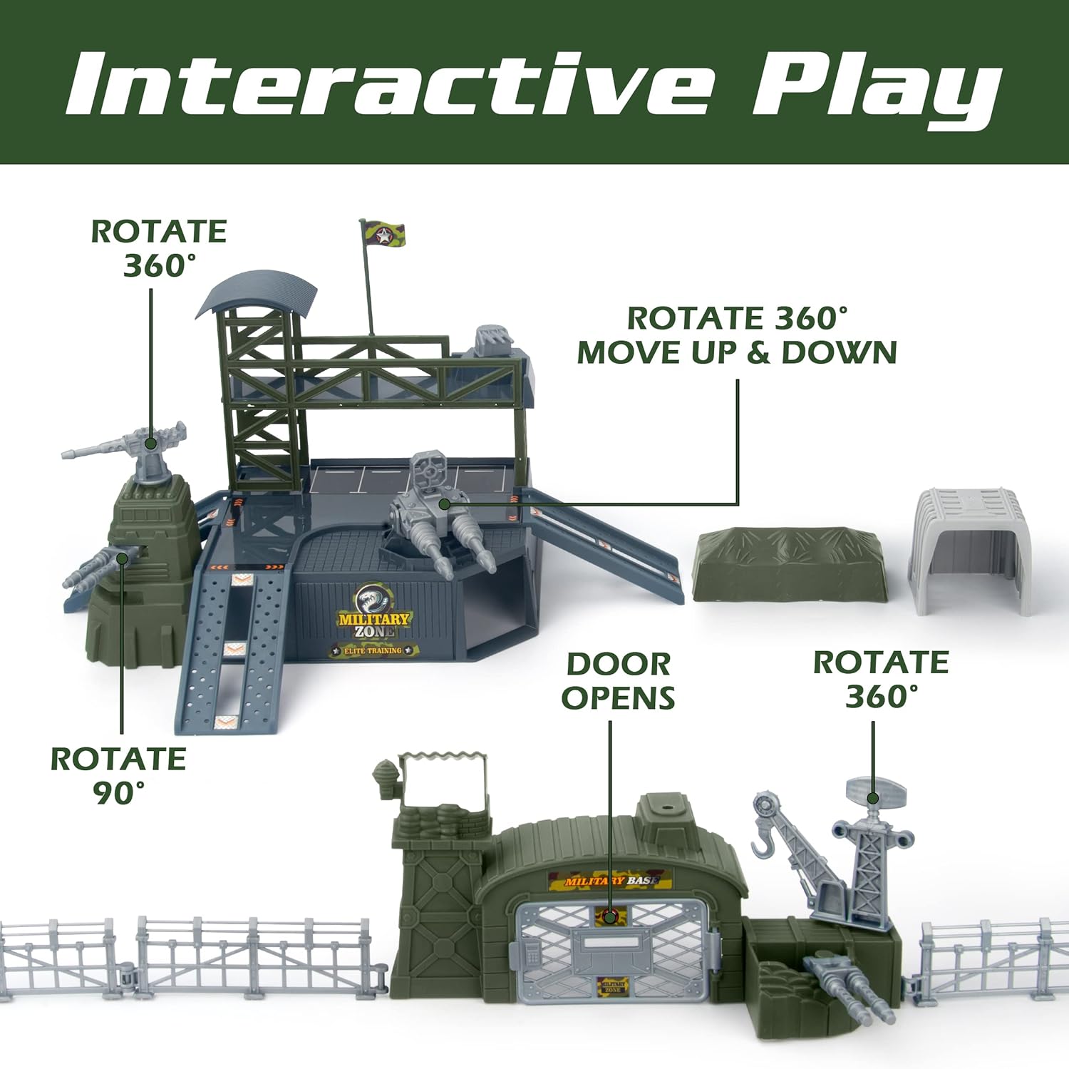 Army Toys Set 13 Vehicles Airplane Tank Trucks Helicopter Fighter Jet, Play Mat Army Men -  BigGreenBear.com Toys 32.00 USD Big Green Bear