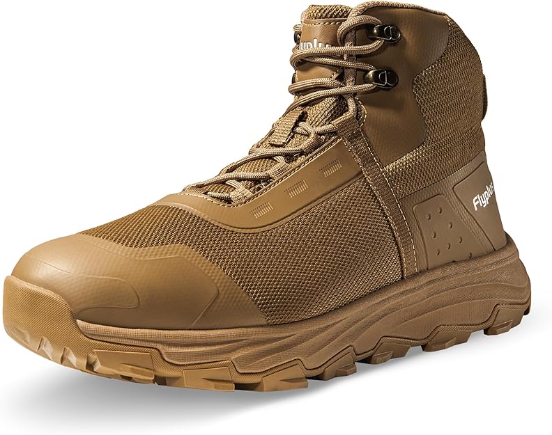 Men's Waterproof Military Tactical Boots in Black - Big Green Bear