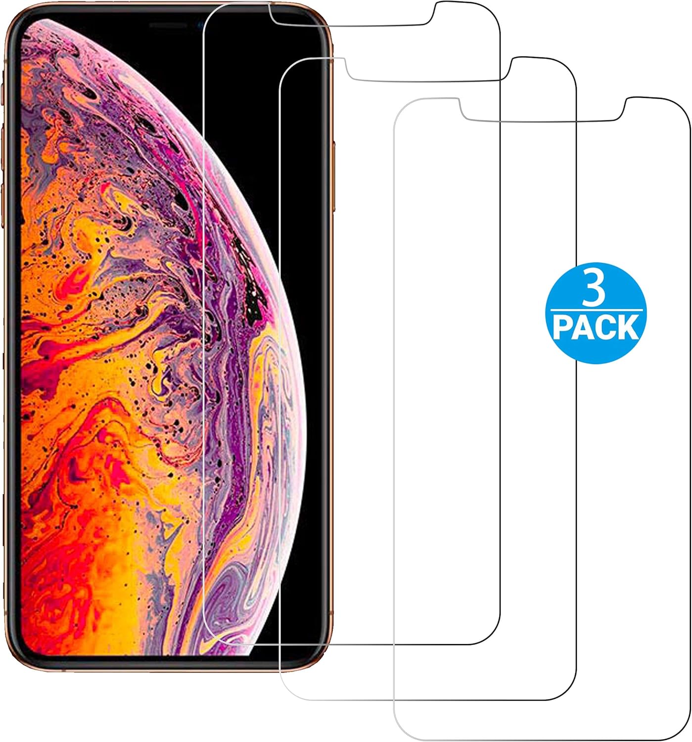 3 Pack  Screen Protector for iPhone 11 Pro Max/iPhone Xs Max -  BigGreenBear.com