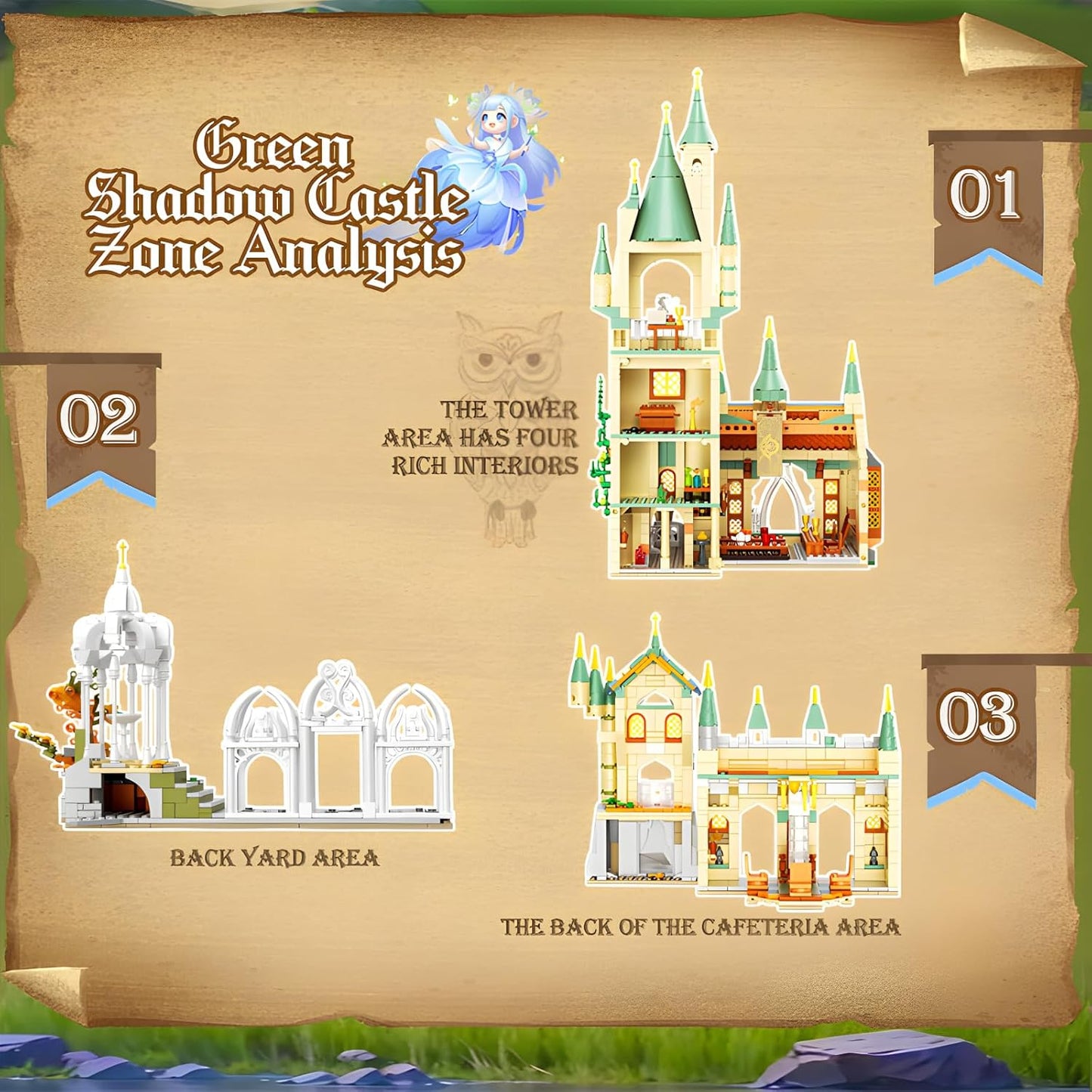 Magic Medieval Castle Architecture Building Block Sets (1555PCS) -  BigGreenBear.com Building Toys 49.99 USD Big Green Bear