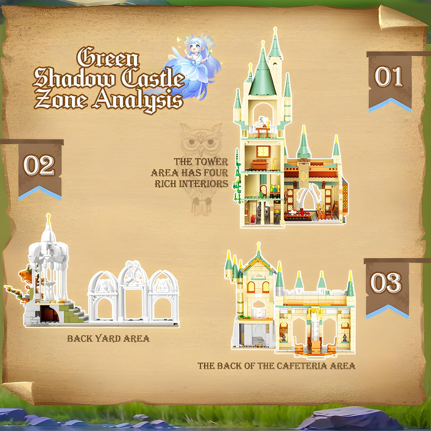 Magic Medieval Castle Architecture Building Block Sets (1555PCS) -  BigGreenBear.com Building Toys 49.99 USD Big Green Bear