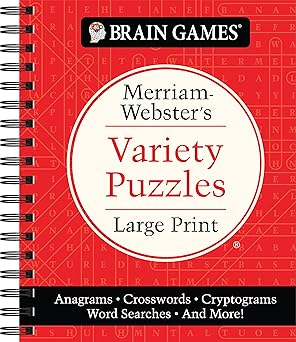 Brain Games - Merriam-Webster's Variety Puzzles Large Print: Spiral-bound -  BigGreenBear.com Book 9.99 USD Big Green Bear