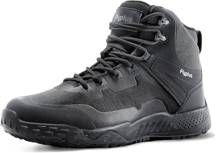 Men's Waterproof Military Tactical Boots in Black - Big Green Bear