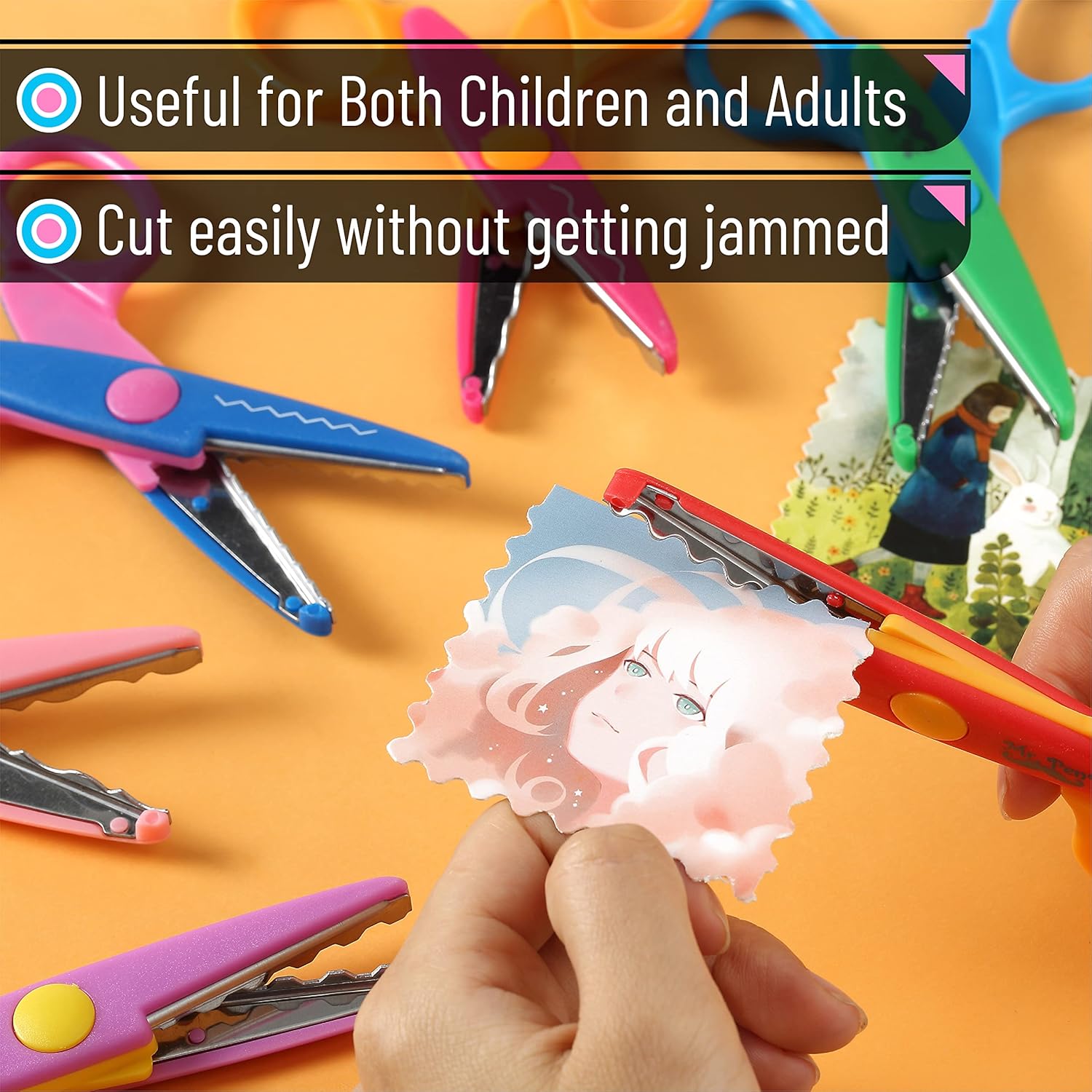 Craft Scissors - Decorative Edge, 6 Pack, Zig Zag, Scrapbooking, Fancy, Pattern, Design