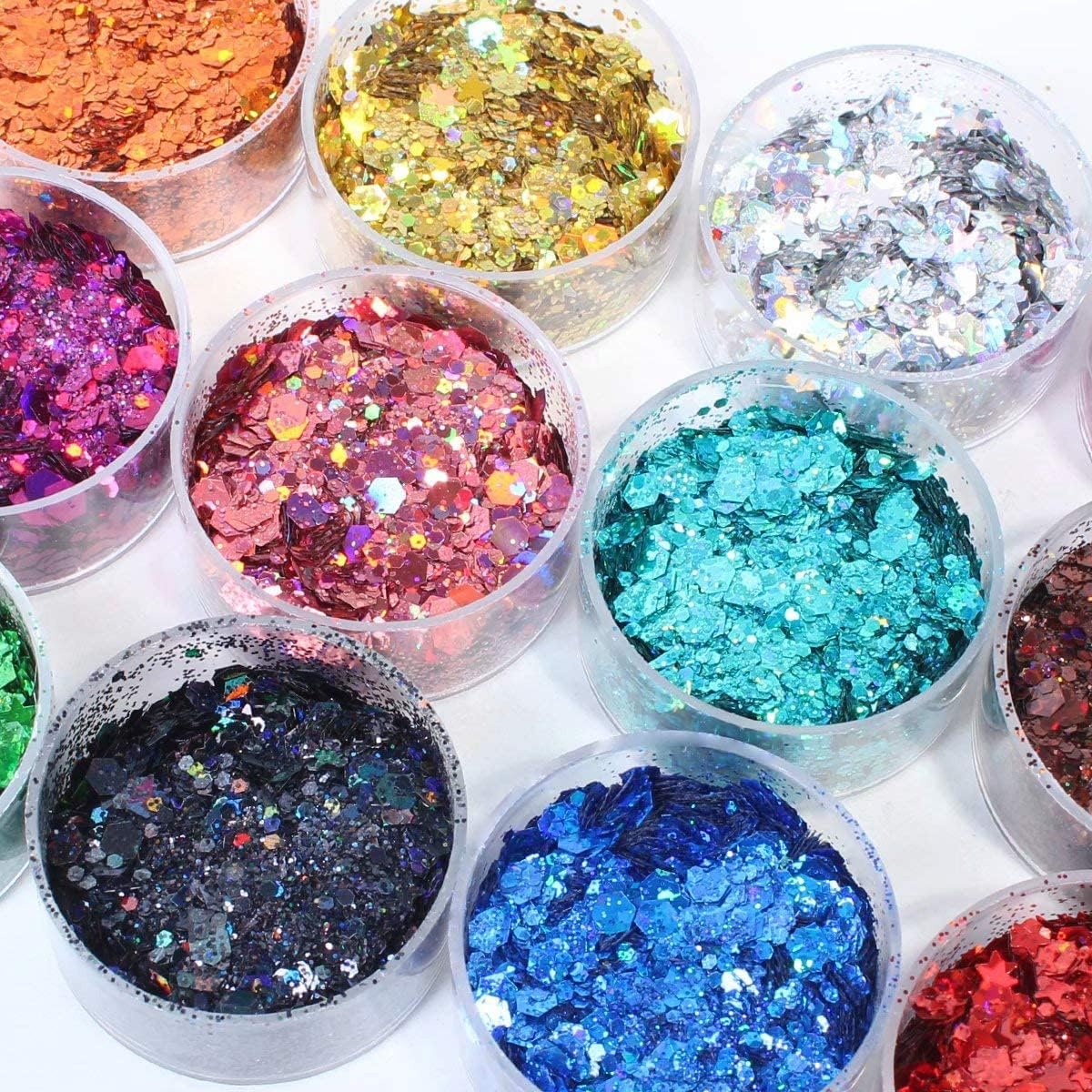Holographic Chunky Glitter, Set of 12