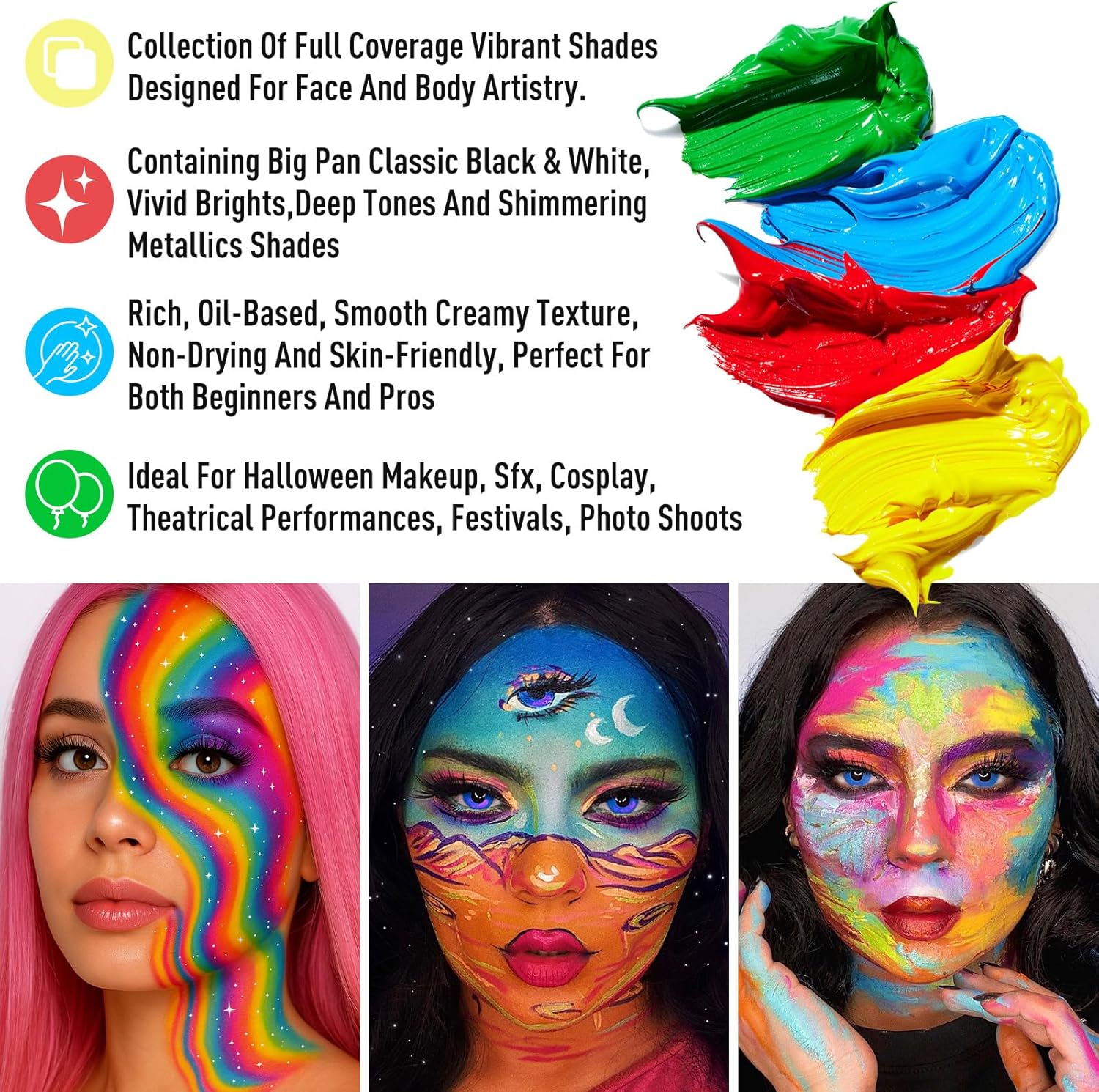 Athena Face Body Paint Oil Palette