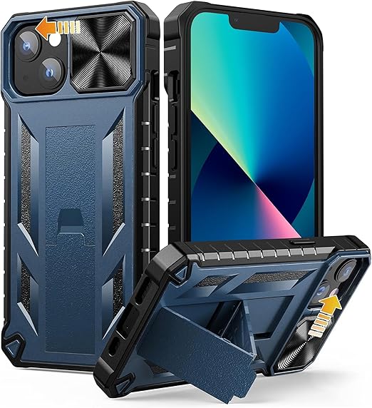 iPhone 16e Case 2025: iPhone 13 iPhone14 Cover with Kickstand | Shockproof Military Grade