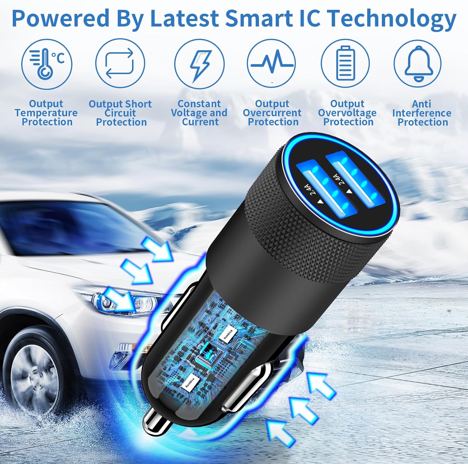 【MFi Certified】iPhone Car Charger for iPhone 14 13 12 11 Pro XS Mini XR X SE iPad -  BigGreenBear.com cell phone 10.89 USD Big Green Bear